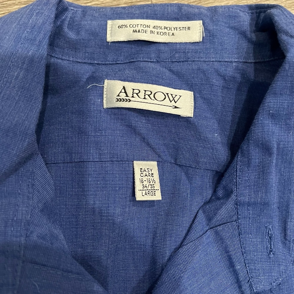 Blue men’s dress shirt, long sleeve